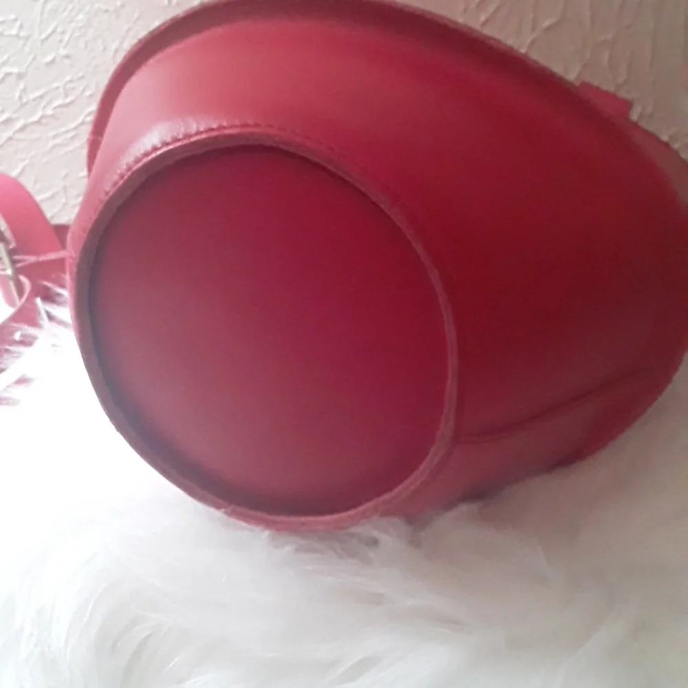 Madewell Red The Austin Crossbody bucket Bag - Picture 4 of 10